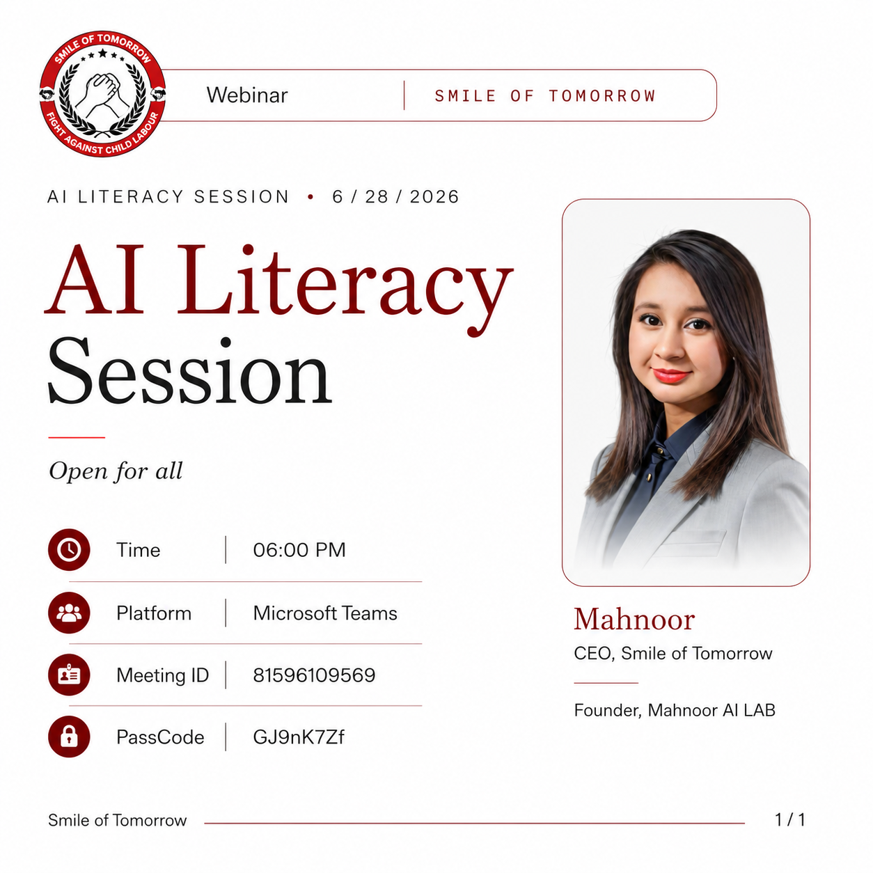 AI Literacy Session